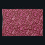 Paño De Cocina Patrón de hoja tropical floral borgoñona y rosa<br><div class="desc">Fun Burgundy y Pink Floral Tropical Sencillo y Elegante patrón de hojas. Este patrón moderno hace que los amantes de la naturaleza primaveral tengan una impresión muy buena.</div>