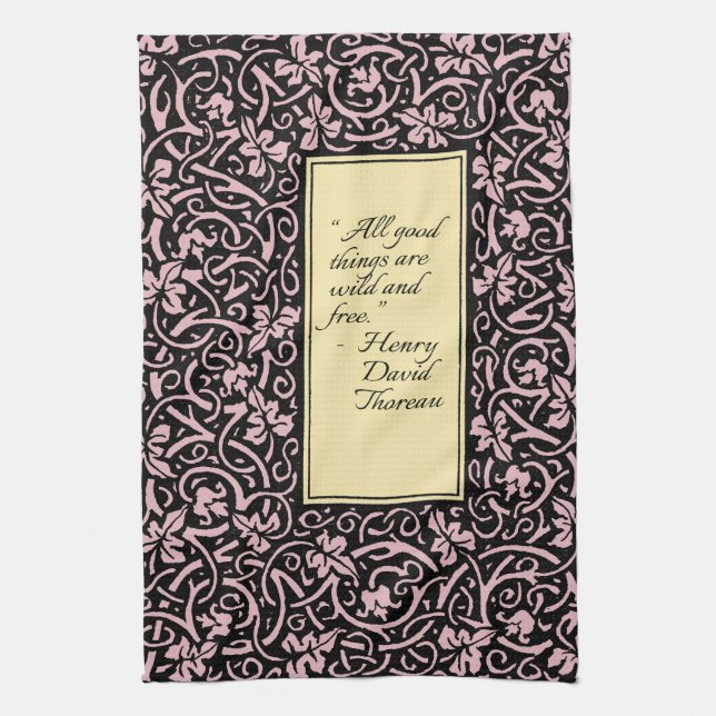 Paño De Cocina Patrón de hojas de vino de William Morris Grapevin (Vertical)