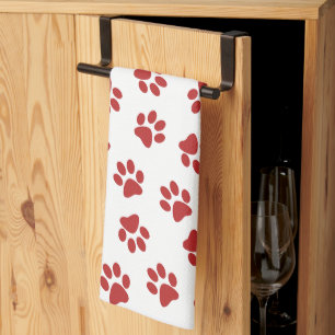 Paño De Cocina Patrón de huellas de patas, patas de perro, patas