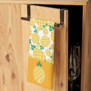 Paño De Cocina Patrón de Ilustracion de piña tropical