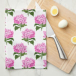 Paño De Cocina Patrón de Ilustracion rosa de la hidrangea antigua<br><div class="desc">Una toalla de cocina con textura de waffle con un patrón de ilustracion antiguo de flores de hortensias rosas es una adición hermosa y funcional a cualquier cocina. La textura de gofre añade una absorción extra a la toalla, lo que la hace perfecta para limpiar derrames o platos secos. Las...</div>