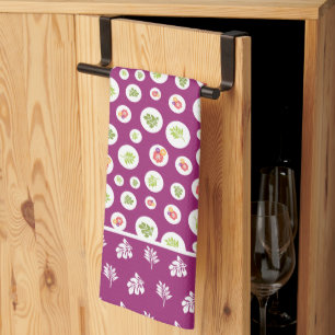 Paño De Cocina Patrón de Ilustracion Tropical Hibiscus Leaf