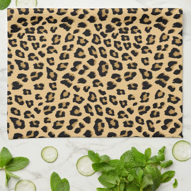 Paño De Cocina Patrón de impresión de leopardo (Doblado)