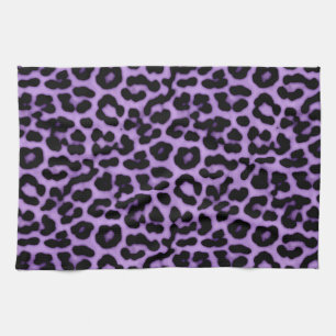 Paño De Cocina Patrón de impresión de puntos leopardo púrpura