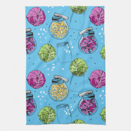 Paño De Cocina Patrón de ingredientes de fermentación de Sauerkra