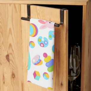 Paño De Cocina Patrón de juguete infantil con oso de peluche