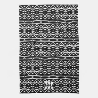 Paño De Cocina Patrón de la tribu blanca negra: decoración de coc