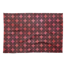 Patrón de las cadenas de diamante negras y rojas