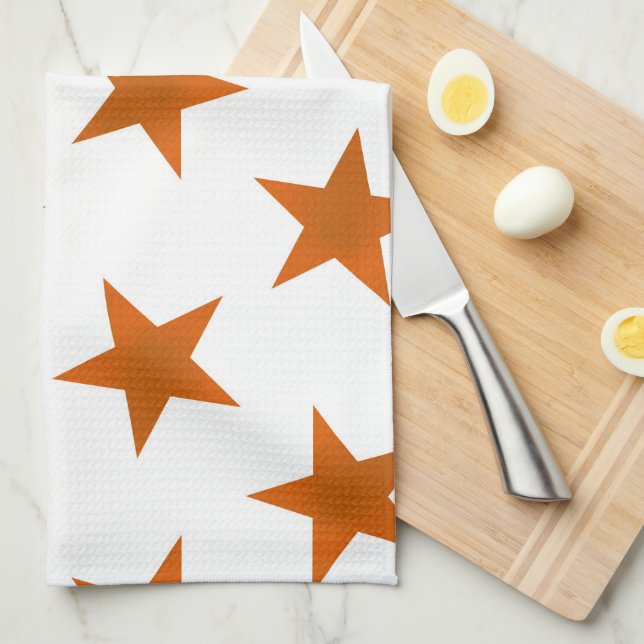 Paño De Cocina Patrón de las estrellas doradas 6 (Doblado Cuarto)