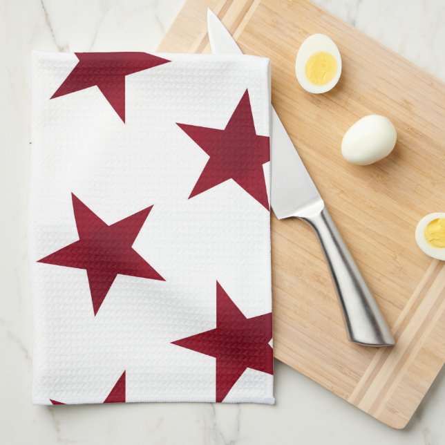Paño De Cocina Patrón de las estrellas doradas 7 (Doblado Cuarto)