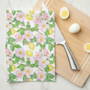 Paño De Cocina Patrón de lemas florales rosas