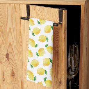 Paño De Cocina Patrón de limón de color agua