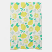 Patrón de limón de verano en crema