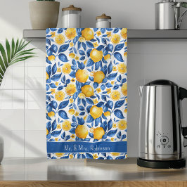 Paño De Cocina Patrón de limón Personalizado de fruta tropical No