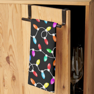Paño De Cocina Patrón de Luces de Navidad