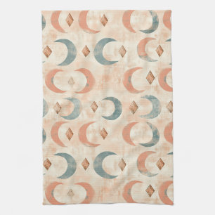 Paño De Cocina Patrón de Luna Floral Celestial Boho (6)