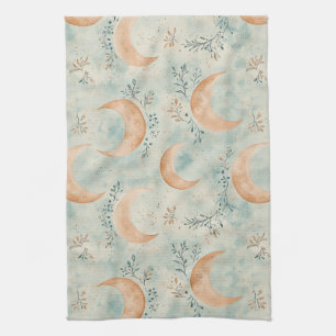 Paño De Cocina Patrón de Luna Floral Celestial Boho (8)