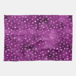 Paño De Cocina Patrón de lunares de purpurina glam ombre púrpura