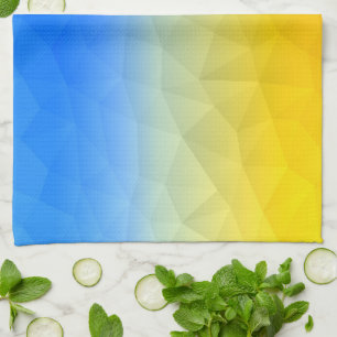 Paño De Cocina Patrón de malla geométrica amarillo de Ucrania