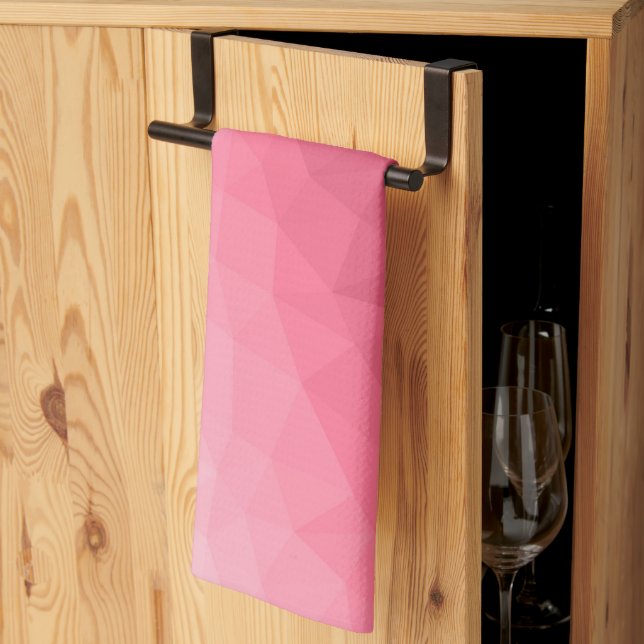 Paño De Cocina Patrón de malla geométrica con gradiente de luz ro (Pliegue de tercios)