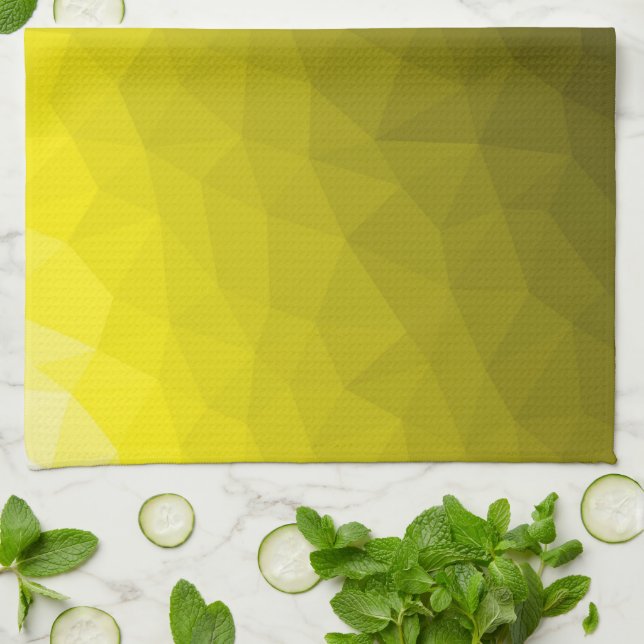 Paño De Cocina Patrón de malla geométrica con gradiente ombre osc (Doblado)