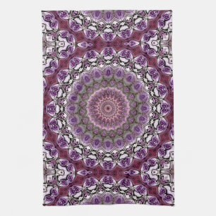 Paño De Cocina Patrón de Mandala Amethyink Pink Kaleidoscope