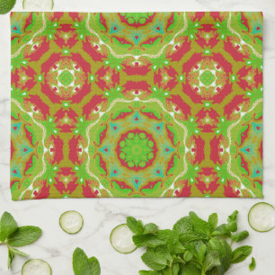 Paño De Cocina Patrón de Mandala de Arte Líquido para Felices Fie