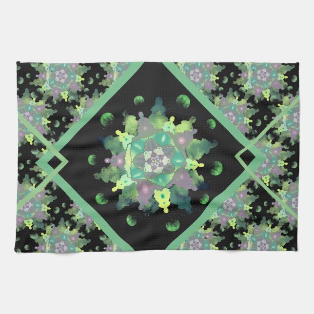 Paño De Cocina Patrón de Mandala infantil natural (Horizontal)