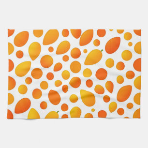 Paño De Cocina Patrón de Mango Frutas Tropicales Vibrantes