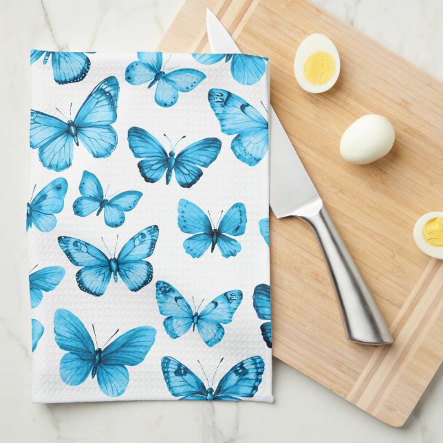 Paño De Cocina Patrón de mariposa acuarela regalo elegante bonito (Doblado Cuarto)
