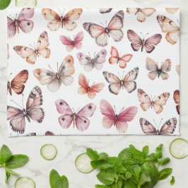 Paño De Cocina Patrón de Mariposa Acuarela Regalo Elegante Bonito