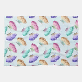 Paño De Cocina Patrón de mariposa de color de agua pastel de boni