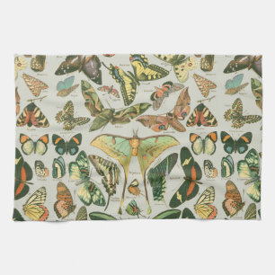 Paño De Cocina Patrón de mariposas antiguas de mariposa