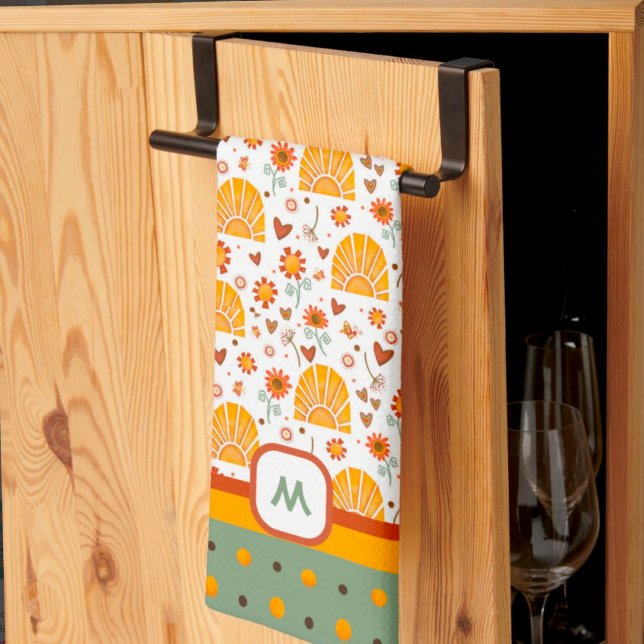 Paño De Cocina Patrón de Moda divertida de Sun Hearts Monograma i (Subido por el creador)