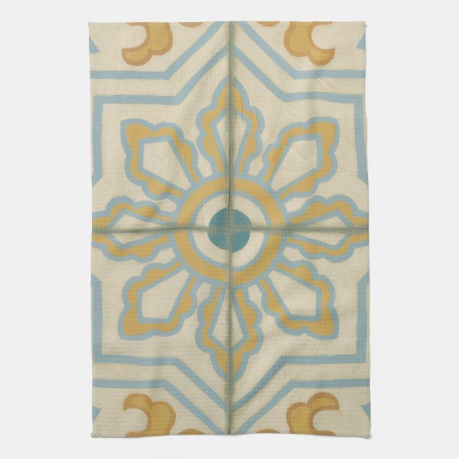 Paño De Cocina Patrón de mosaico decorativo del viejo mundo (Vertical)