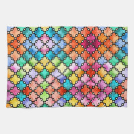 Paño De Cocina Patrón de mosaico del arco iris