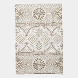 Paño De Cocina Patrón de mosaico floral geométrico ornato