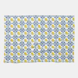 Paño De Cocina Patrón de mosaico marroquí azul