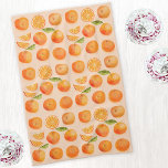 Paño De Cocina Patrón de Naranja de cítricos<br><div class="desc">Patrón de cítricos zingos y deliciosos naranjas sobre un fondo rosa de color rosa. Perfecto para los gourmets y para todo aquel que ame cocinar. Arte original de Nic Squirrell.</div>