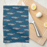 Paño De Cocina Patrón de natación de salmón Pescado PNW<br><div class="desc">Decore su cocina con esta toalla de arte. ¡Hace que el hogar sea un gran placer,  un cumpleaños o un regalo de boda! Puede personalizar y agregar texto también. Revisa mi tienda por muchos más colores y patrones!</div>
