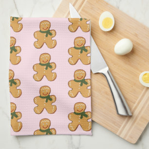Paño De Cocina Patrón de Navidades de galletas de pan de jengibre