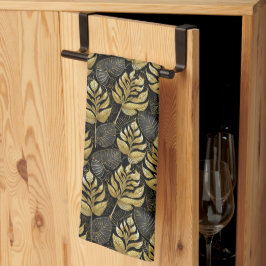 Paño De Cocina Patrón de Navidades de oro negro #29 ID1009