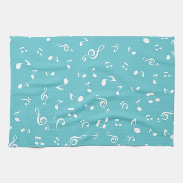 Paño De Cocina Patrón de notas musicales (Horizontal)
