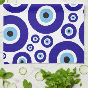 Paño De Cocina Patrón de Ojo Malo, Ojo Griego, Ojo Turco, Nazar