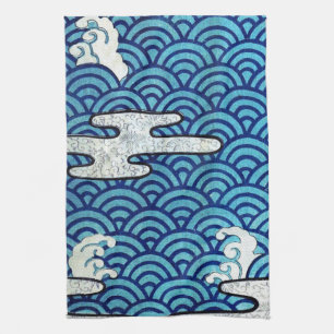Paño De Cocina Patrón de onda, diseño japonés