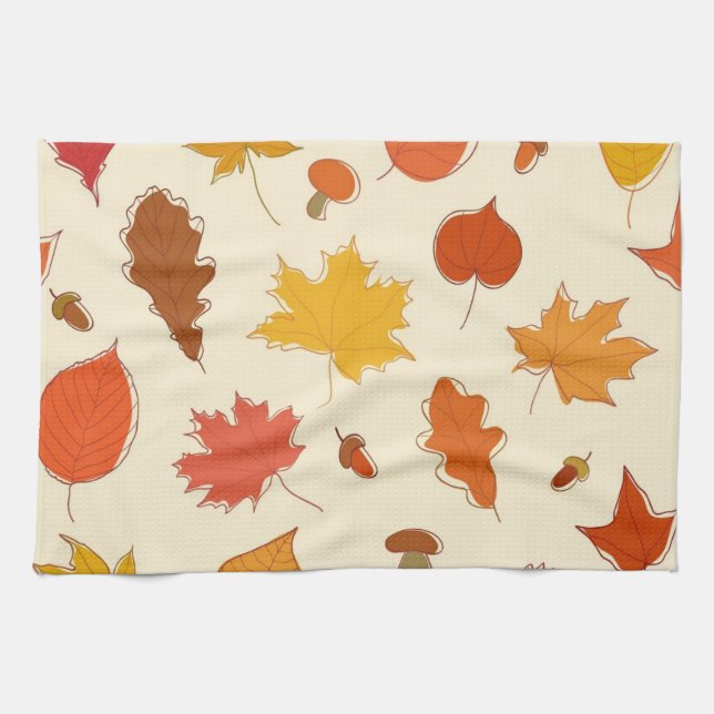 Paño De Cocina Patrón de otoño (Horizontal)