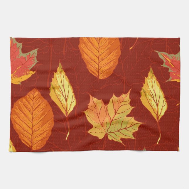 Paño De Cocina Patrón de otoño (Horizontal)