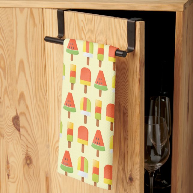 Paño De Cocina Patrón de Paletas de Verano (Pliegue de tercios)