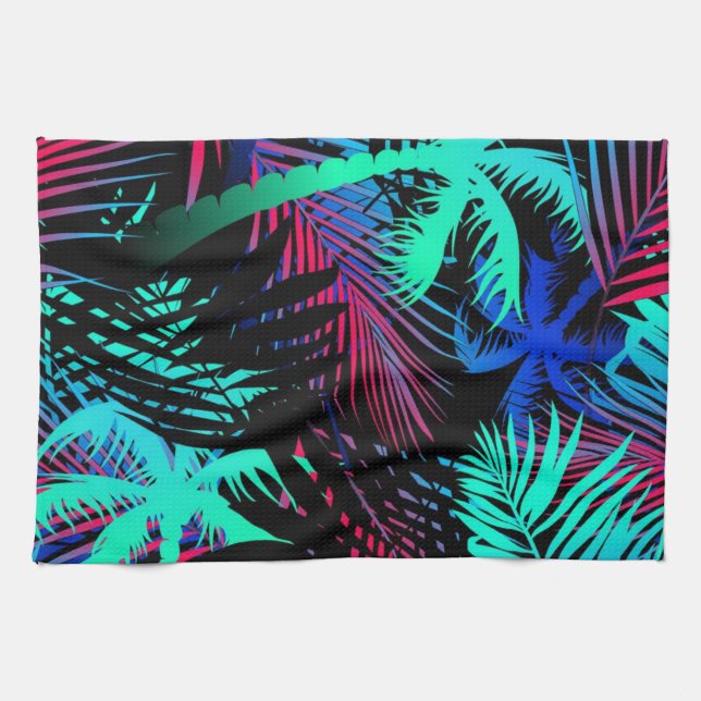 Paño De Cocina Patrón de palmera (Horizontal)