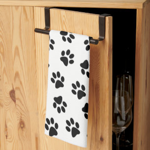 Paño De Cocina Patrón De Patas, Patas De Perro, Patas Negras